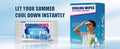 Cooling Body Wipes, Alcohol-Free Cooling Towelettes (White)