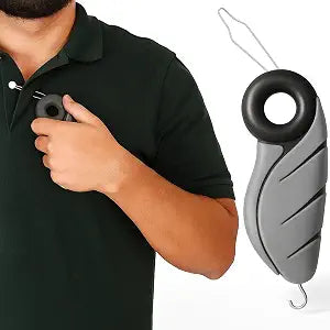 Button Hook with Finger Hole - Zipper Gripper Pull Helper - Dressing Aid Assist