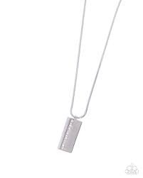 Stare Down White Necklace Men