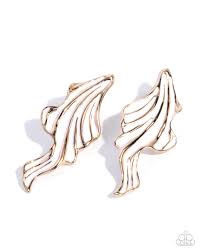 Fluid Fashion White Earrings