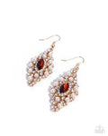 Palatial Promenade Brown Earrings