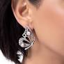Aerial Angle White Earrings